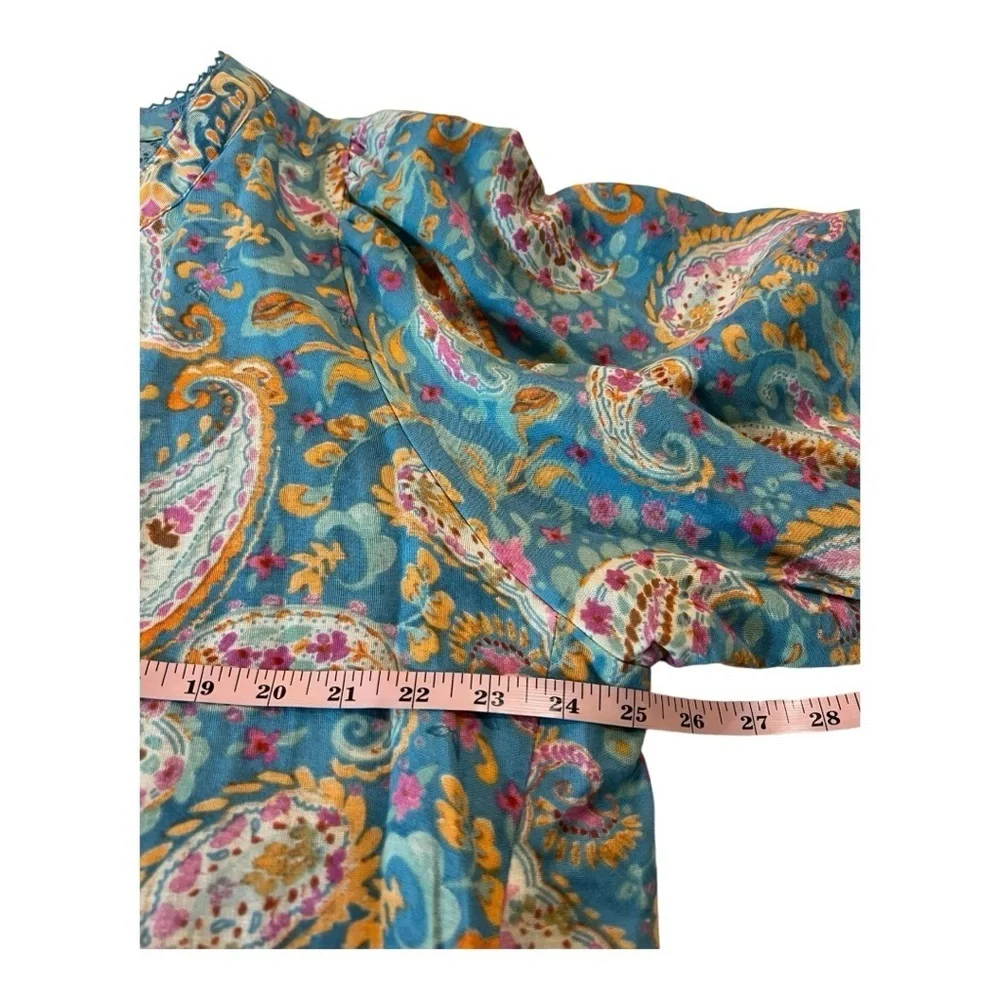 Democracy Plus Size Paisley Print 3/4 Sleeve Reversible Open-Front Jacket NEW - Picture 4 of 16